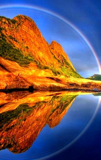 Full Circle Reflected Rainbow, Senja, Troms, Norway
