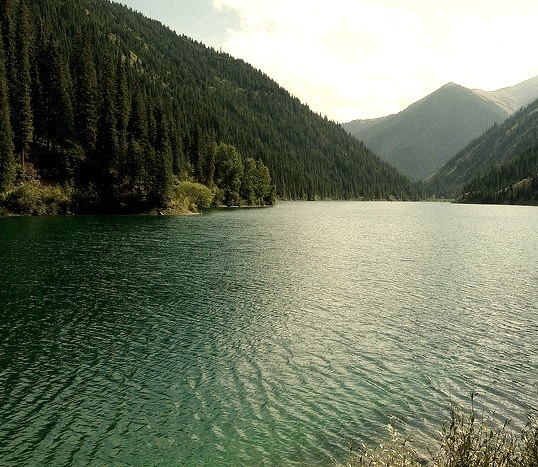 by dmmcc on Flickr.View of Kol-Sai Lake in Alatau Mountains of Kazakhstan.