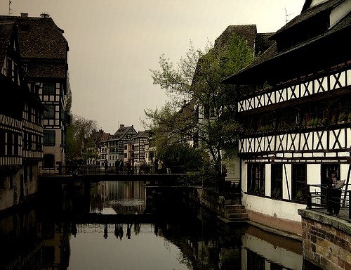 by sigfus.sigmundsson on Flickr.Canal view in Strasbourg, Alsace, France.