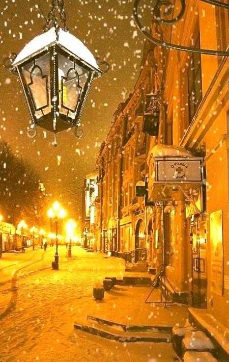 Snowy Night, Moscow, Russia