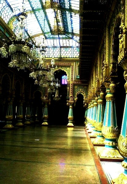 Ballroom inside Mysore Palace, Karnataka, India