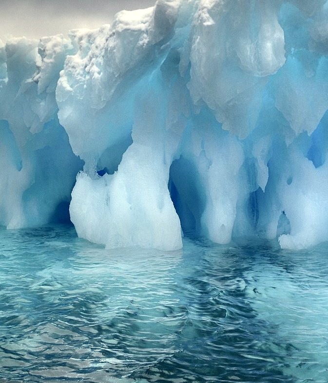 Iceberg eroded by waves, Booth Island, Antarctica