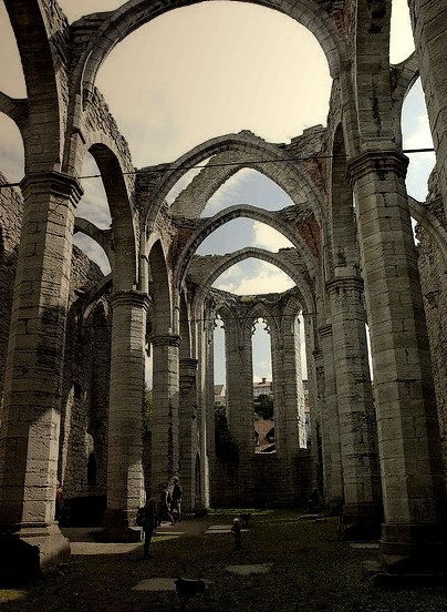 Ruins of St Catherine Cathedral in Visby, Sweden