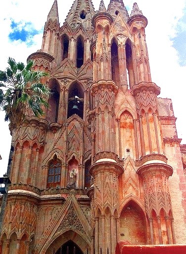 The neo-gothic cathedral in San Miguel de Allende, Mexico