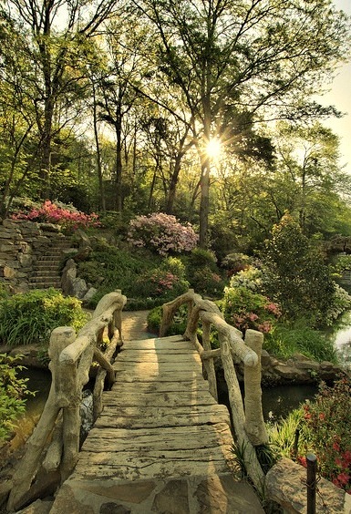 Footbridge at the Old Mill in North Little Rock, Arkansas, USA